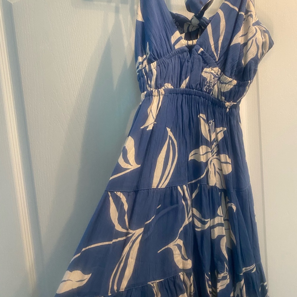 Sexy Angie Blue Sleeveless Sundress for Resort Wear